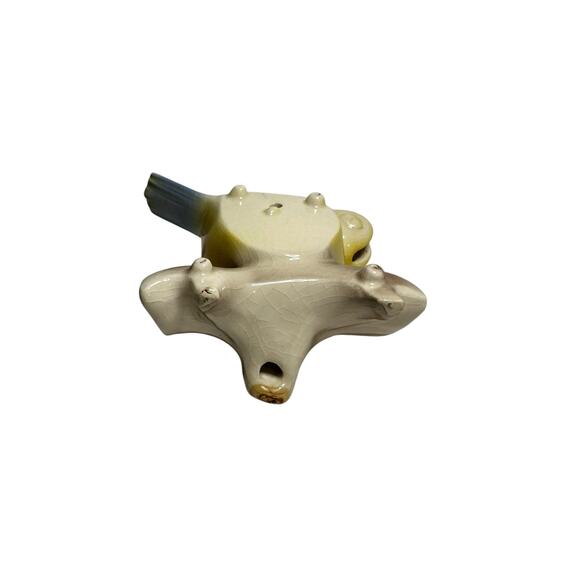 Vintage ceramic bird scissors string holder wall pocket - Picture 7 of 10